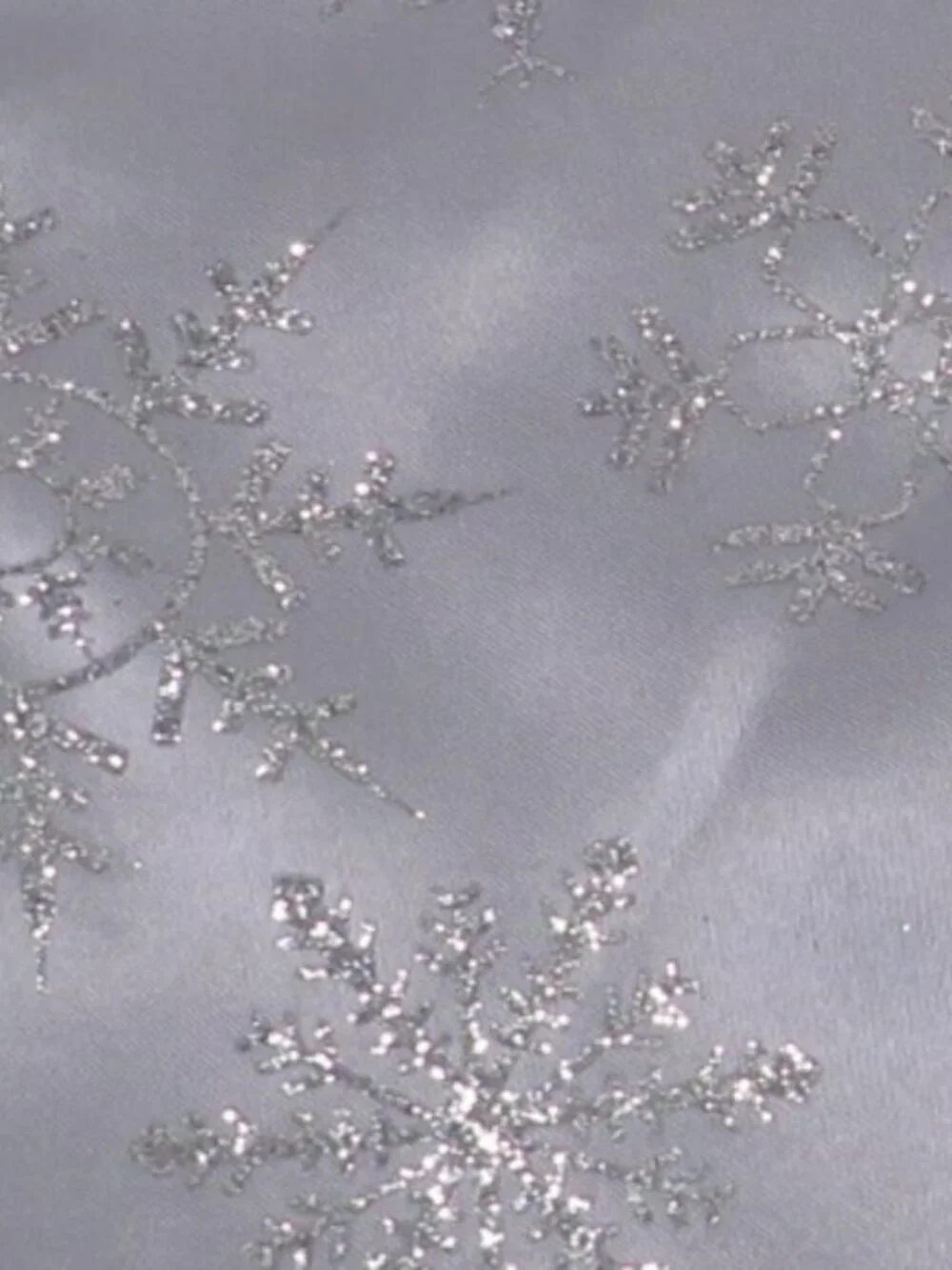Satin Silver Glitter Snowflake Christmas Pair of 2 Stockings Impact Innovations